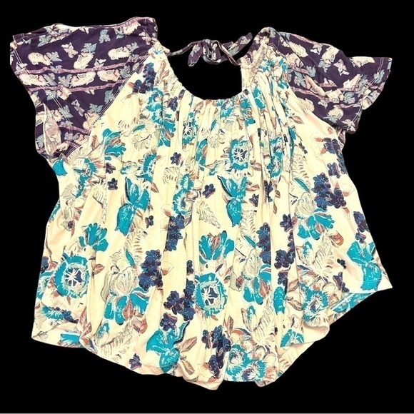 FREE People flow cold shoulder blouse - Picture 3 of 11